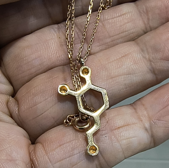 Molecular formula Dopamine (Love) necklace. - Picture 2 of 4